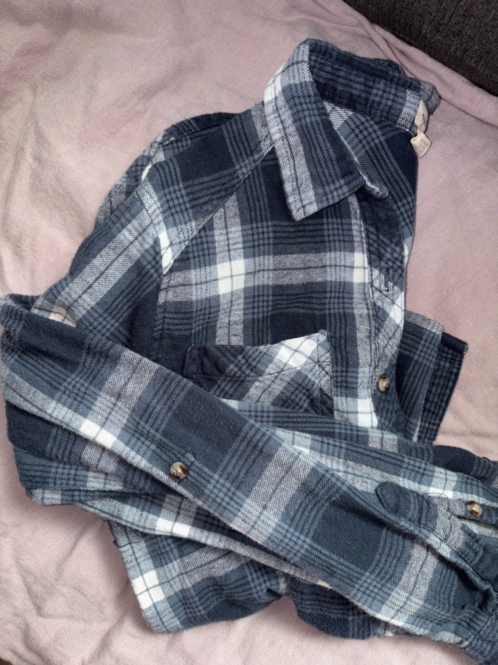 100% Cotton, Relaxed-Fit, Navy Flannel
